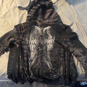 Sinful by affliction zip up hoodie